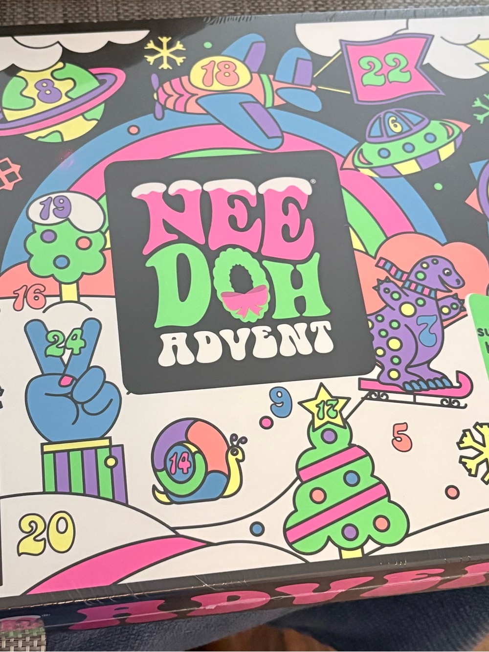 NeeDoh Advent Kids Play Set - Neon Multi